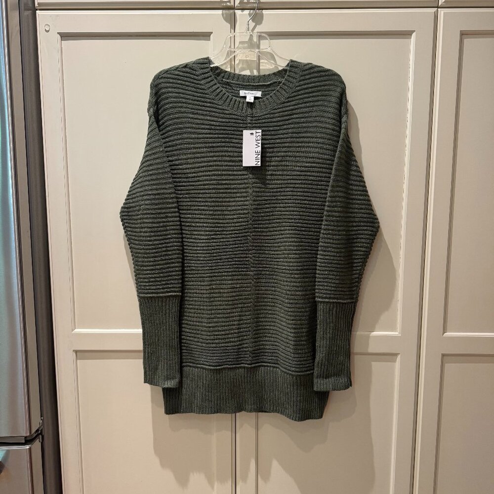 Nine West olive knit sweater